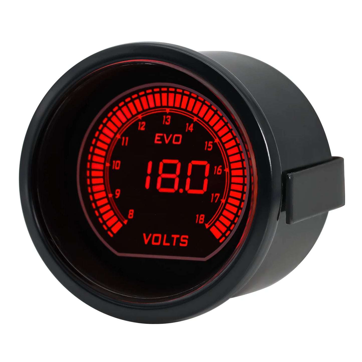 8V-18 12 Volt Round Panel Digital Voltage Meter