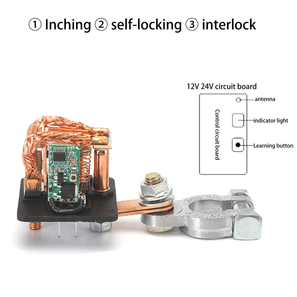 Intelligent Disconnector Anti-leakage 12V 200A Wireless Battery Switch Relay Integrated Remote .