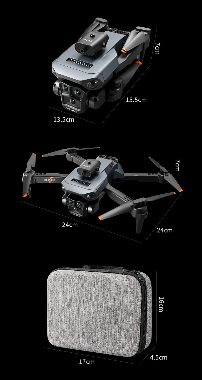 Mini Drone 4K Professional Three Cameras Flow Localization, Obstacle Quadcopter