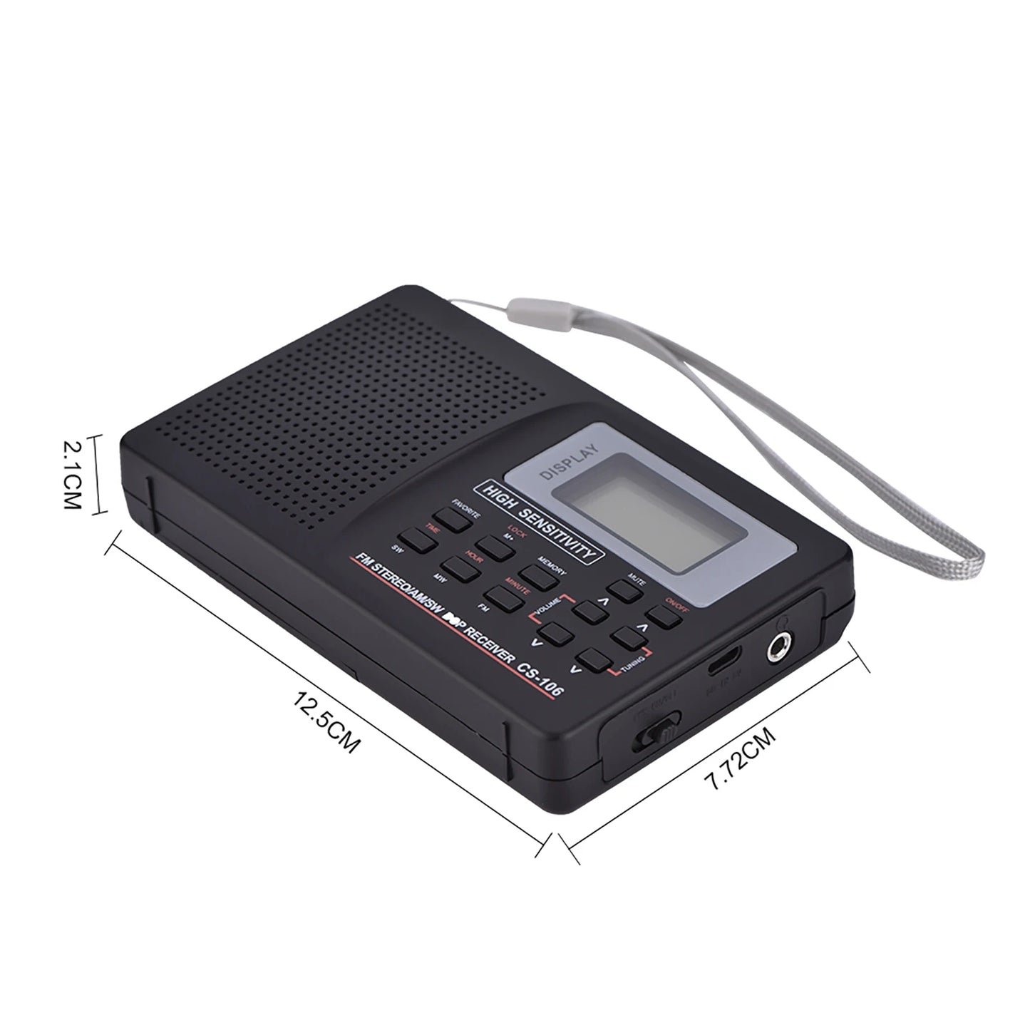AM Radio Full Frequency Receiving Radio FM/AM/SW Full Frequency Receiver Receiving Radio Alarm Clock (Shipped Without Batteries)