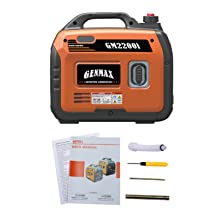 GENMAX Portable Inverter Generator 2200W ultra-quiet gas engine.