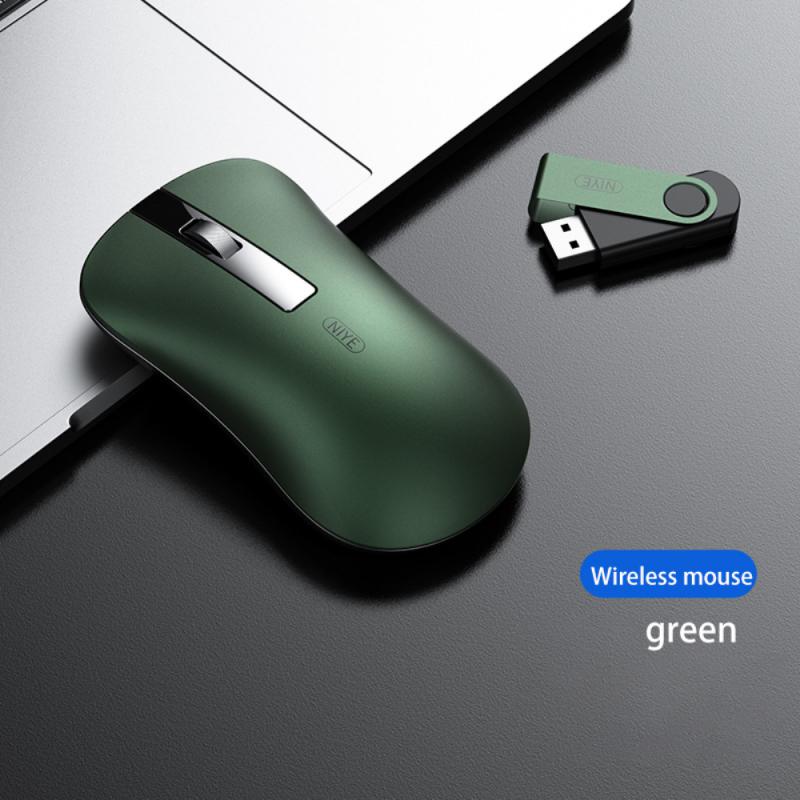 Aluminum Alloy Rechargeable Wireless Mouse For PC Laptop Bluetooth-compatible