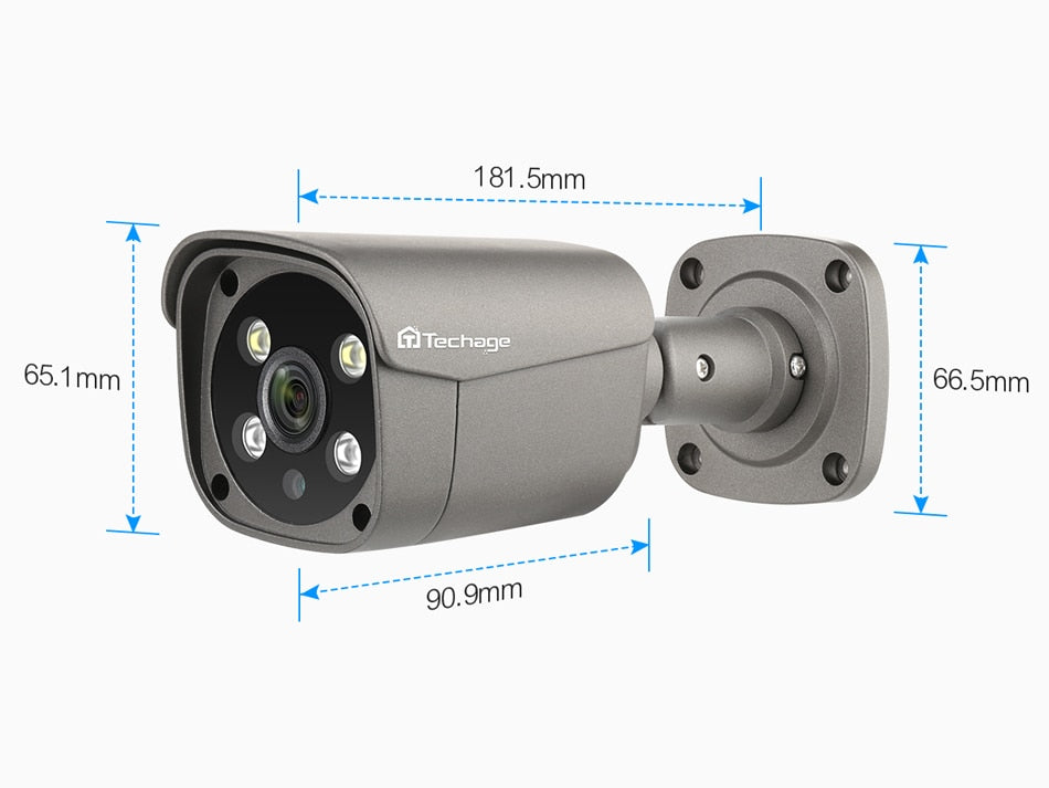 H.265 5MP 4K Security POE IP Camera Human Detection.