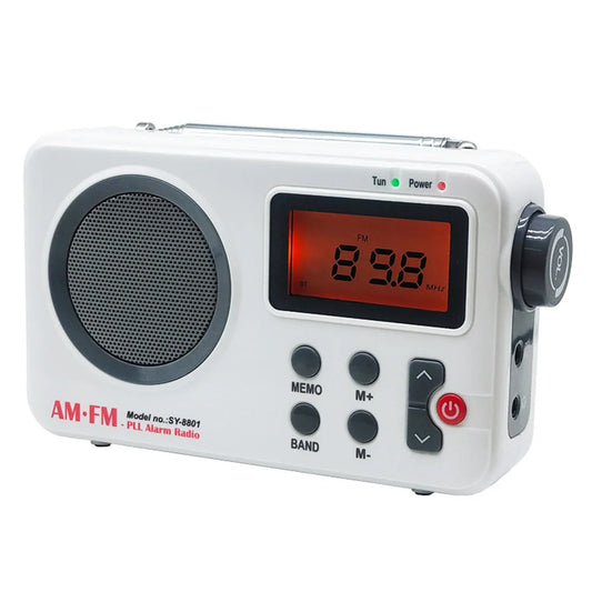 Portable Radio AM FM Radio Audio Receiver Stable Signal Radio With 3.5MM Earphone Plug Stretchable Antenna USB Battery Powered
