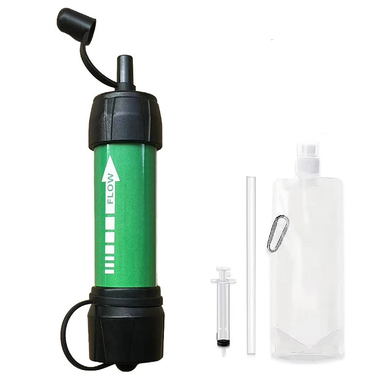 Emergency Portable Water Purifier for Hiking - Survival , Fast Purification, Safe for Natural Water, On-The-Go Essential Gear