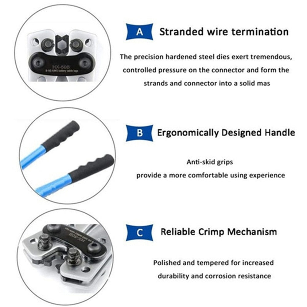 Portable Cable Crimping Tool Professional Crimper Plier