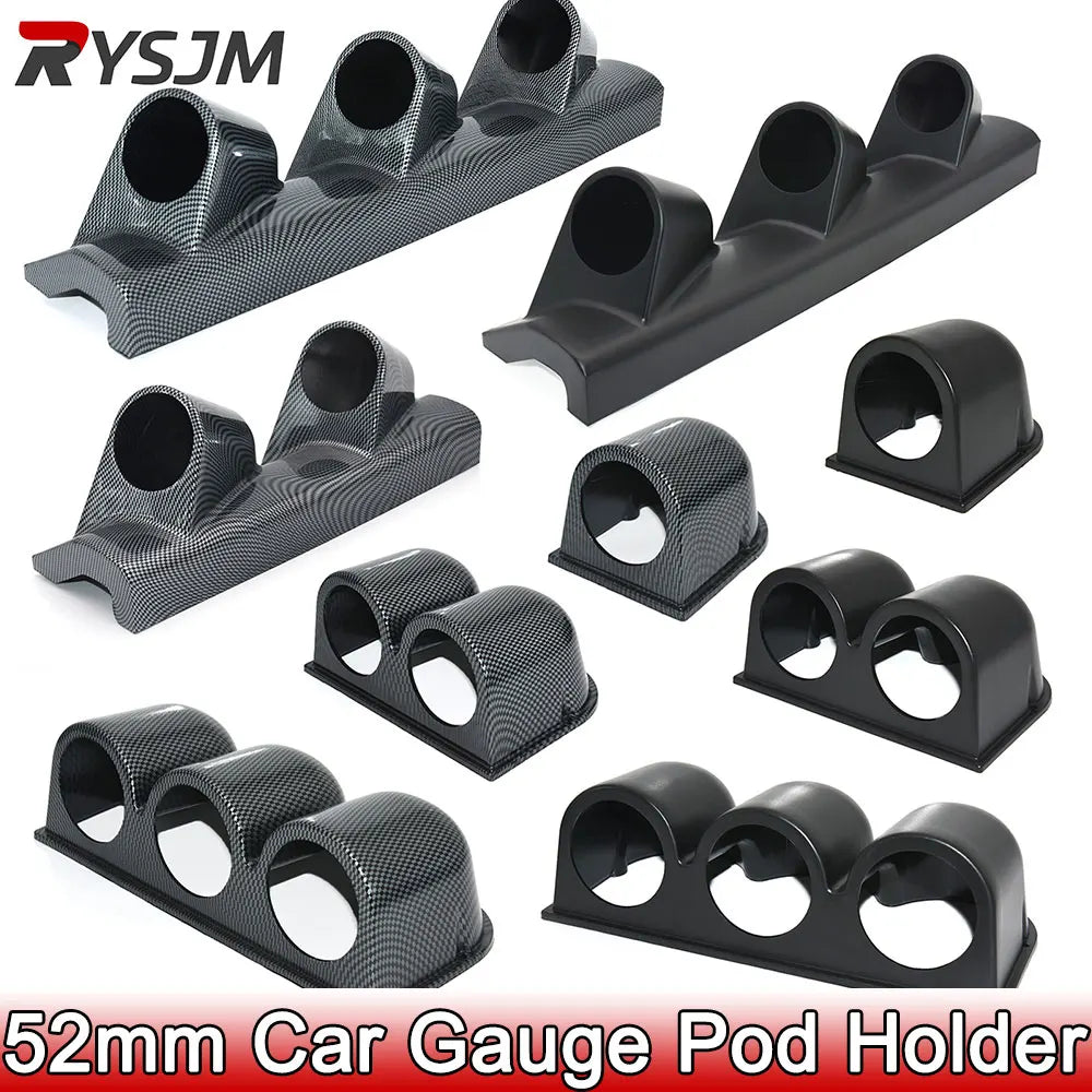 2inch 52mm Car Gauge Pod Universal Black Single Double Triple Car Meters Holder for Left Right Drive Car for Auto Gauge Pod