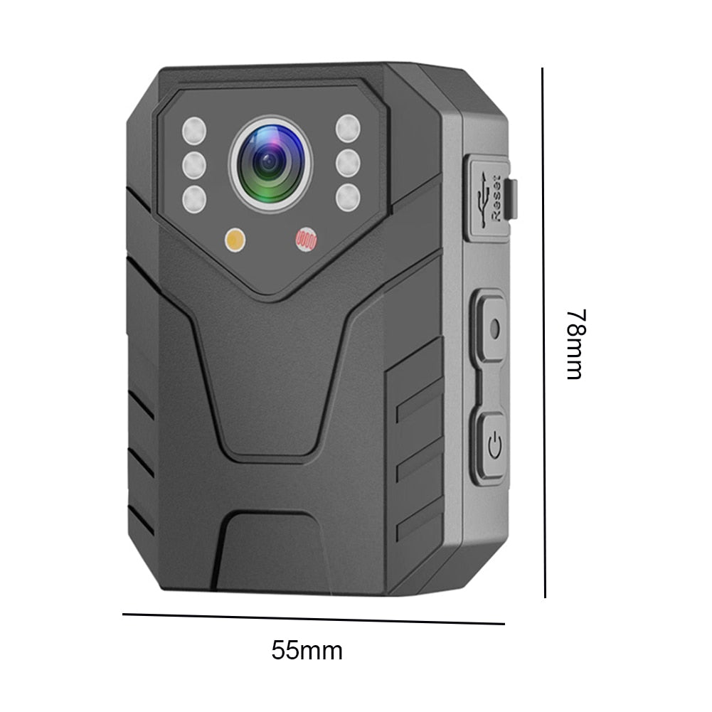 Wearable Body Camera with 1800 mAh battery,