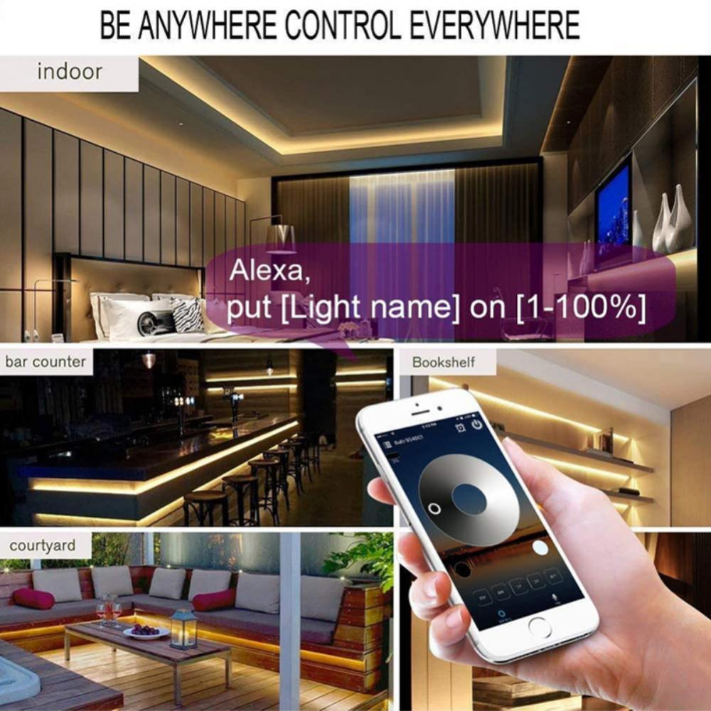 Single Color Led Controller Support Amazon Alexa, Google Assistant, Wifi Ir Controller.