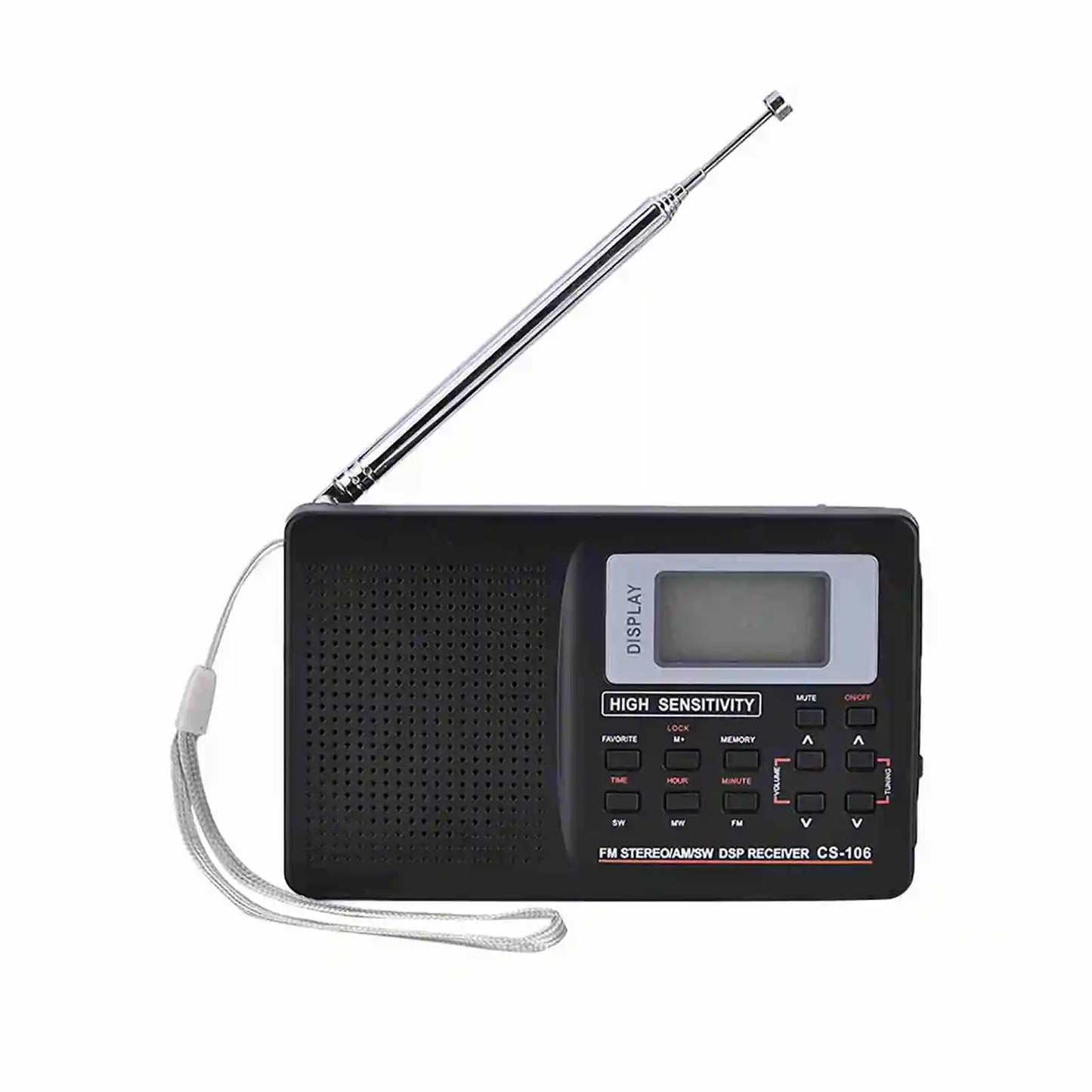 AM Radio Full Frequency Receiving Radio FM/AM/SW Full Frequency Receiver Receiving Radio Alarm Clock (Shipped Without Batteries)