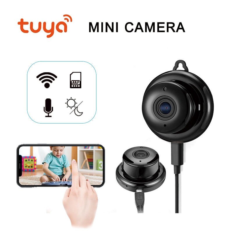 Tuya A9 Mini Outdoor Wi fi Baby Monitoring Wireless Surveillance Home IP Camera 1080p HD No Night Vision Camcorder CCTV Camera