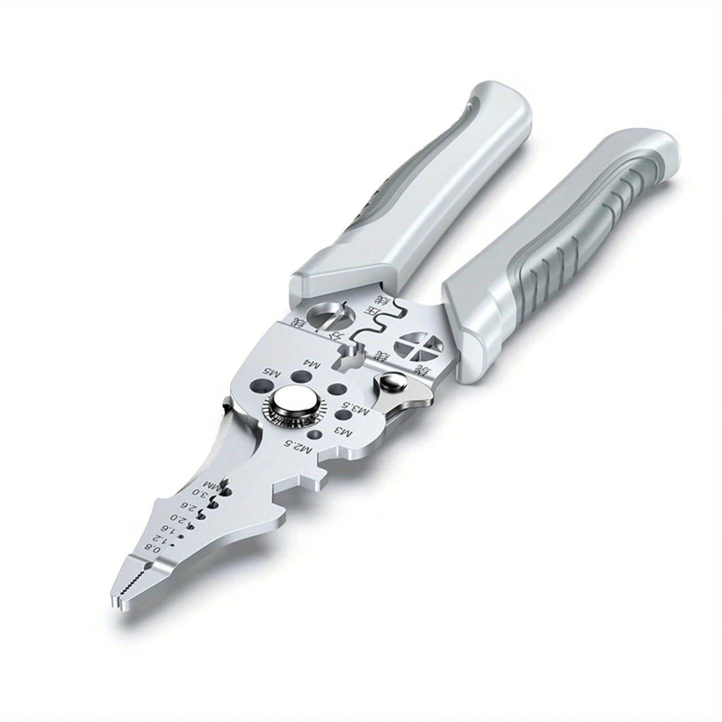 8.5 Inch Multi Functional Industrial Wire Stripper Cutter Crimper Heavy Duty Stainless Steel Electrical Pliers Ergonomic Grip