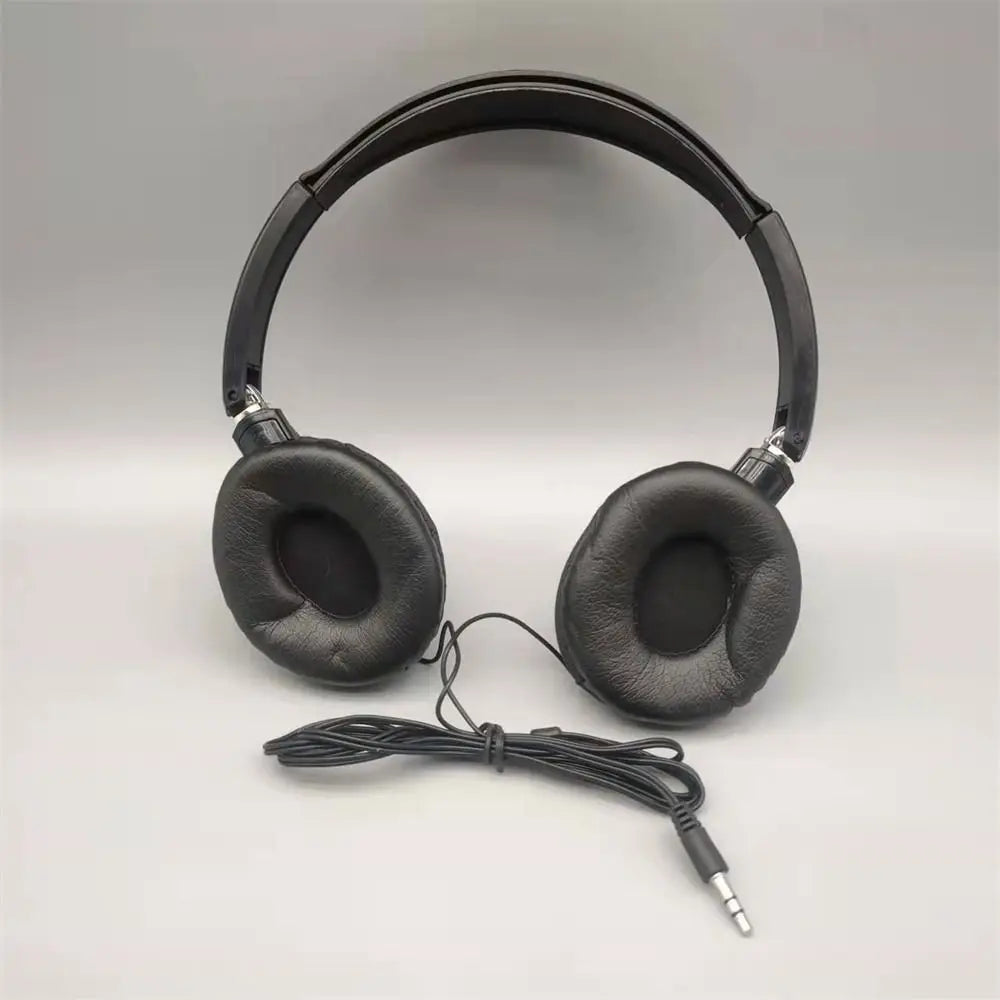 Over-Ear Wired Headphones HiFi Bass Stereo Adjustable Headset with 3.5mm Connector for PC Mobile Active Noise-Cancellation