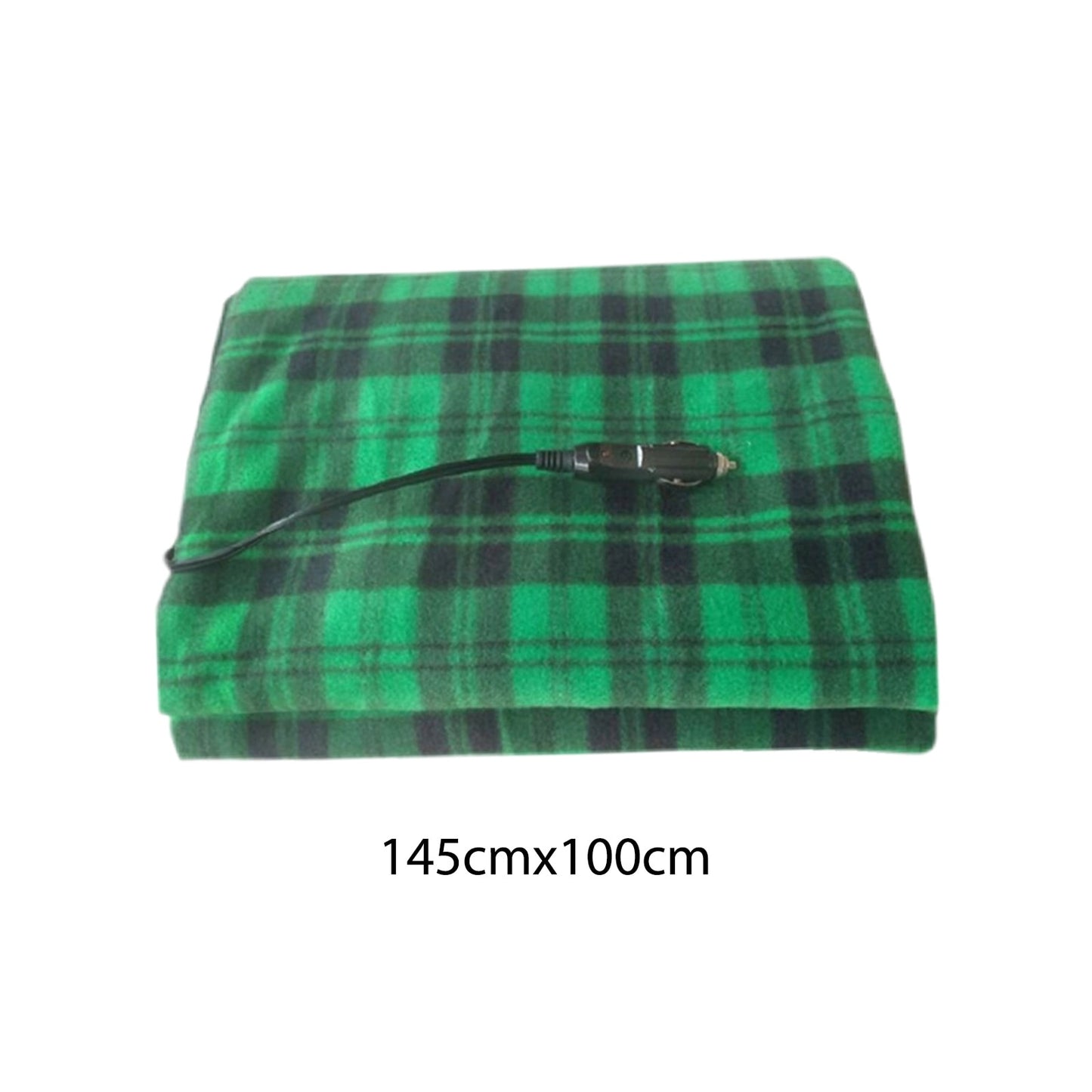 12V Cozy Heated Car Blanket 2 Heat Levels Electric Blanket Warming Fast 145x100cm