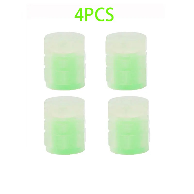 Universal Luminous Tire Valve Cap Car Wheel Hub Glowing Dust-proof Decorative Tyre Rim Stem Covers Applicable Motorcycle E-Bike