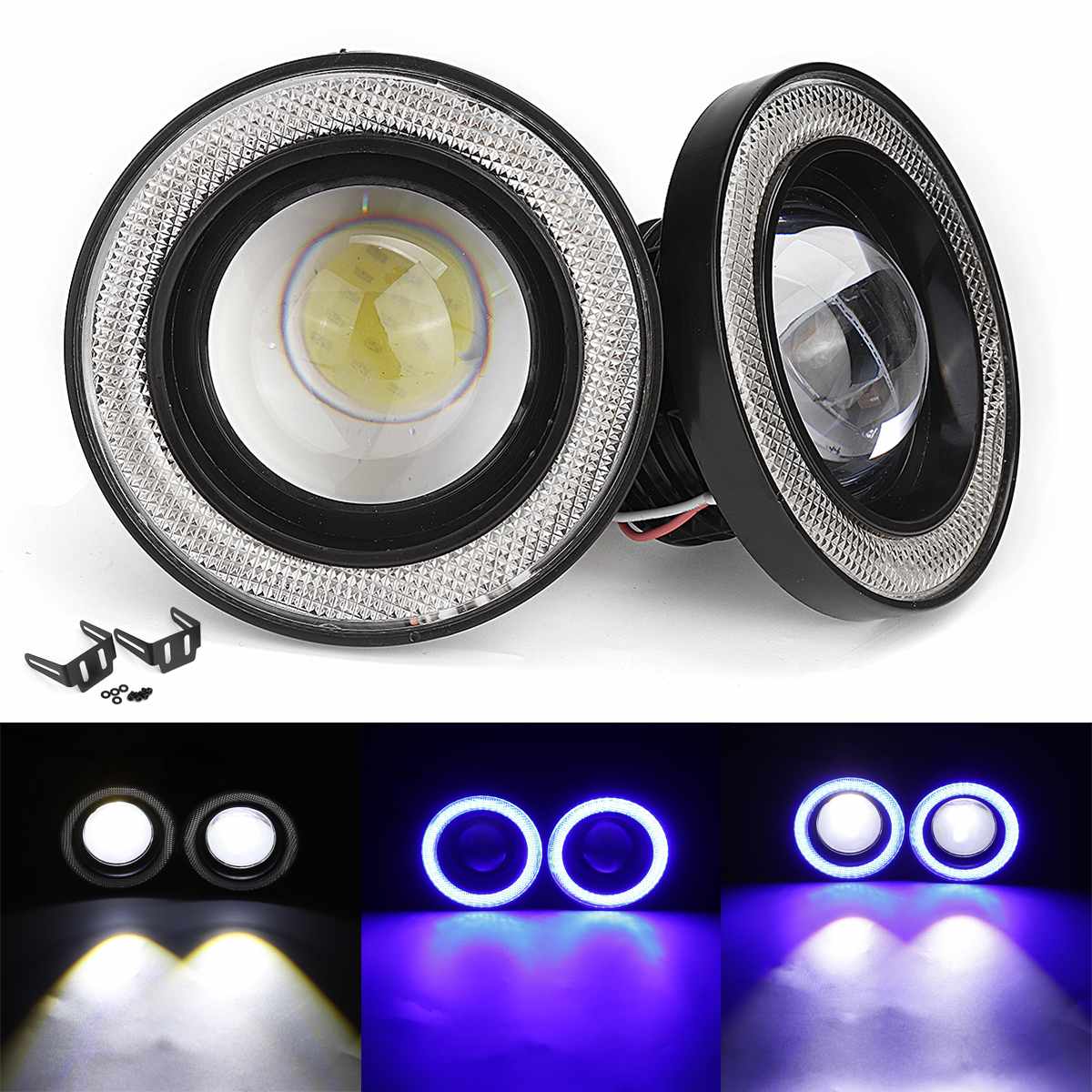 Angel Eyes Fog Lights Led Car Headlight Lamp