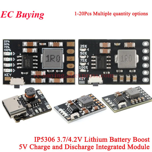 20Pcs/1pc MH-CD42 DC 5V 2A Mobile Power Diy Module 4.2V 3.7V Lithium Battery Charge/Discharge (Boost) Protection/Indicator Board