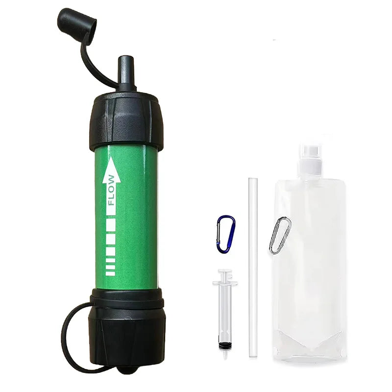 Emergency Portable Water Purifier for Hiking - Survival , Fast Purification, Safe for Natural Water, On-The-Go Essential Gear