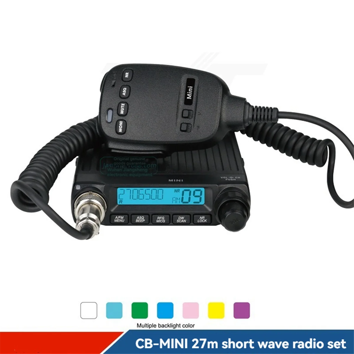 AS62 27M Radio 27MHz CB Radio Mobile Transceiver 40 Channel FM AM Modulation Mini Citizen Band Walkie Talkie