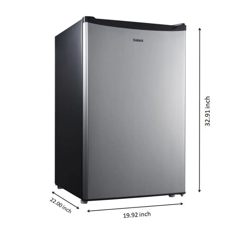 4.3 Cu foot Single Door Mini Fridge, Stainless Steel refrigerator