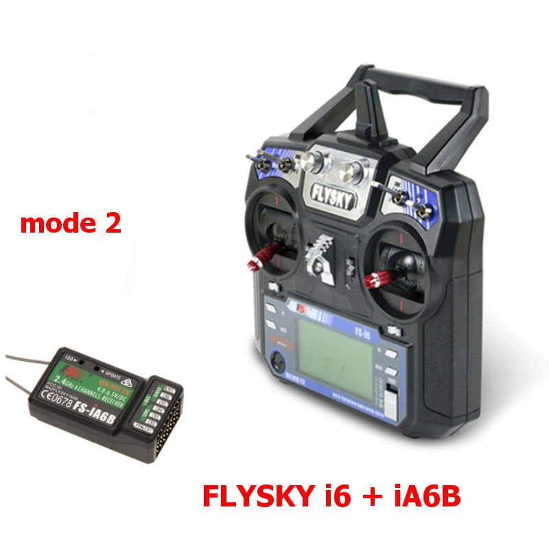 FLYSKY FS-i6 FS I6 2.4G 6CH Transmitter, FS-X6B Receiver for Helicopter Airplane FPV Drone Mode