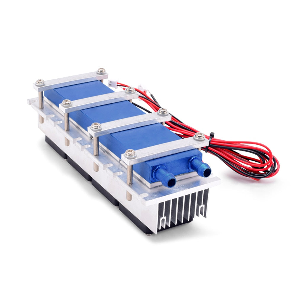 Thermoelectric Peltier Refrigeration Cooler 12VDC 30A Cooling System DIY Kit for Air Conditioning Fan