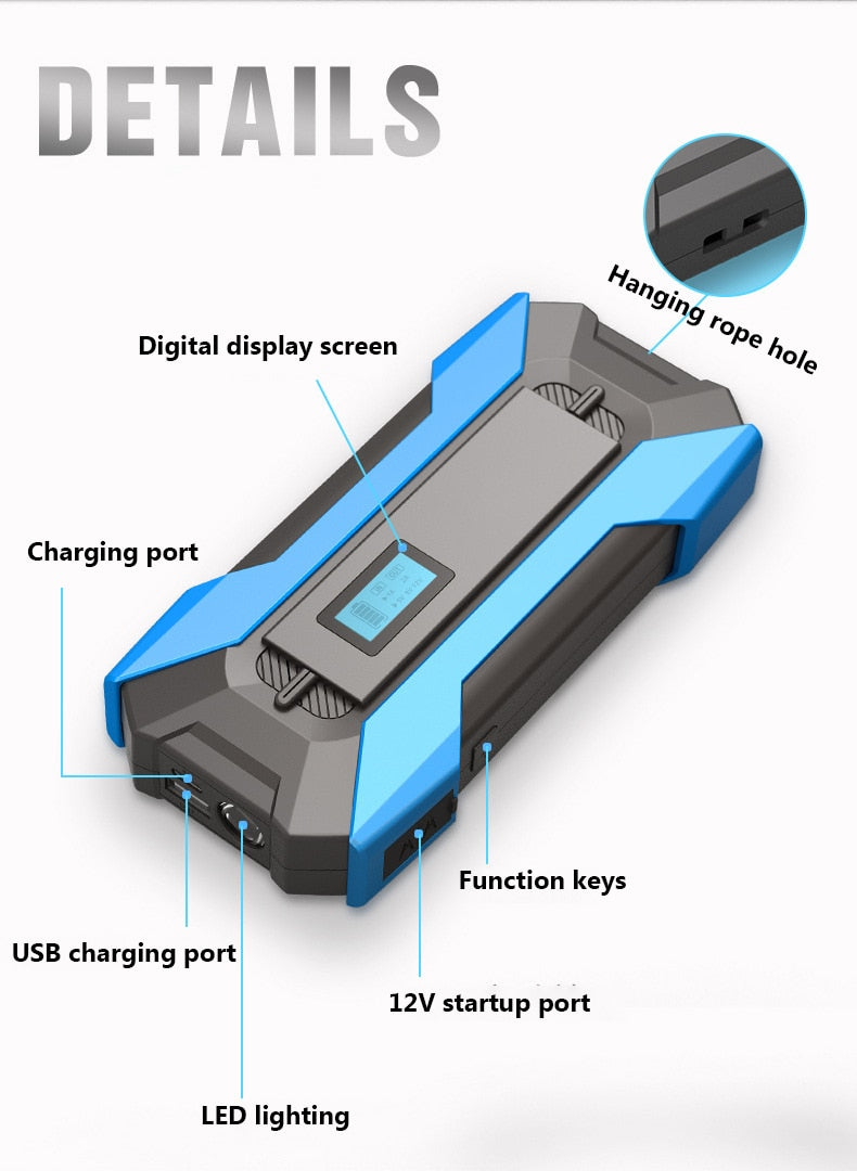 12V Car Jump Starter Portable Power Bank