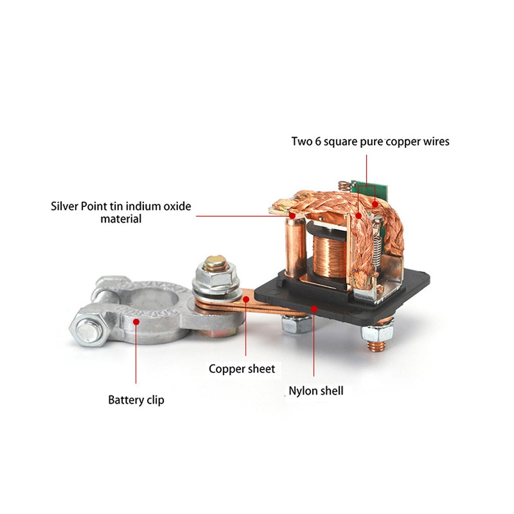 Intelligent Disconnector Anti-leakage 12V 200A Wireless Battery Switch Relay Integrated Remote .