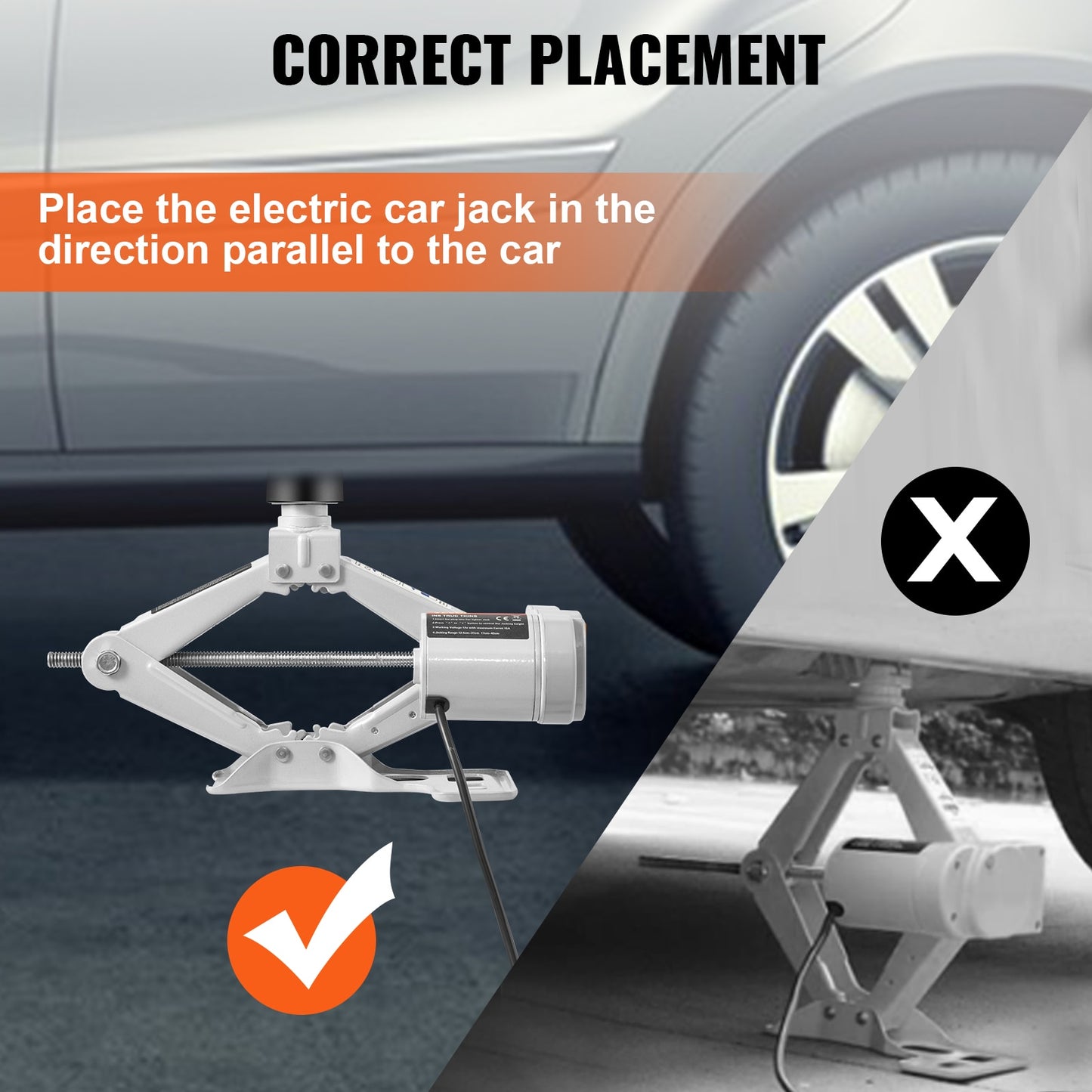 3 Ton Electric Car Jack Lifting Car Scissors Floor Jacks Kit W/ Impact Wrench Air Pump