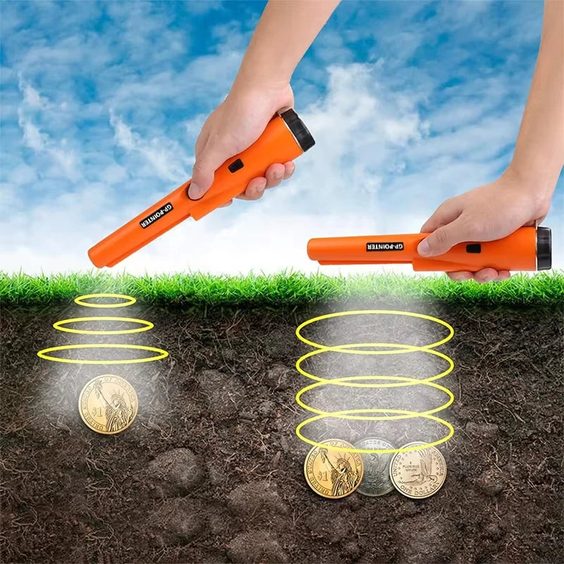 Positioning Rod Handheld Underground Metal Detector GP Pointer Handheld Waterproof High Sensitivity Security Detector With LED Light