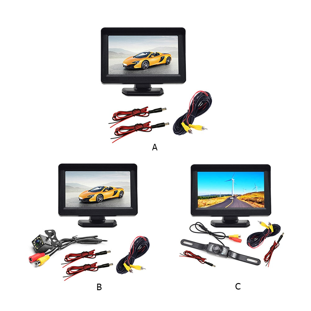 LCD Car Monitor Rear View Camera Auto Parking Monitor.