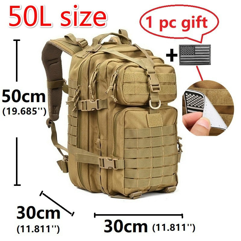 Nylon Waterproof Backpack Outdoor Military Rucksacks Tactical Sports Camping Hiking