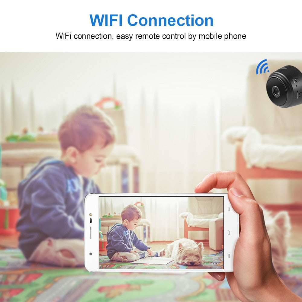 Tuya A9 Mini Outdoor Wi fi Baby Monitoring Wireless Surveillance Home IP Camera 1080p HD No Night Vision Camcorder CCTV Camera