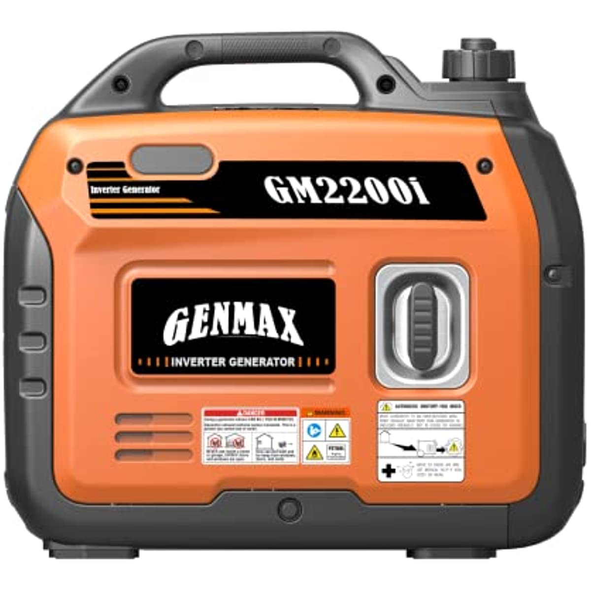 GENMAX Portable Inverter Generator 2200W ultra-quiet gas engine.