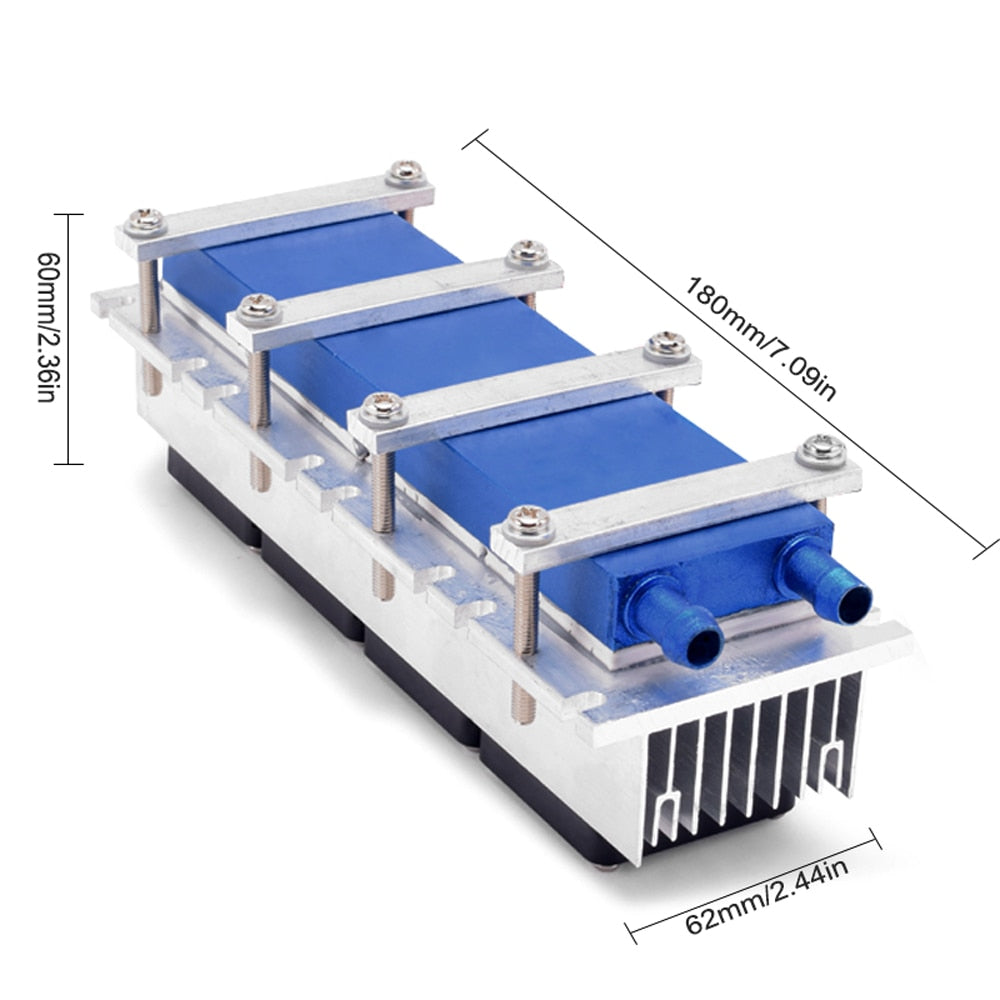 Thermoelectric Peltier Refrigeration Cooler 12VDC 30A Cooling System DIY Kit for Air Conditioning Fan