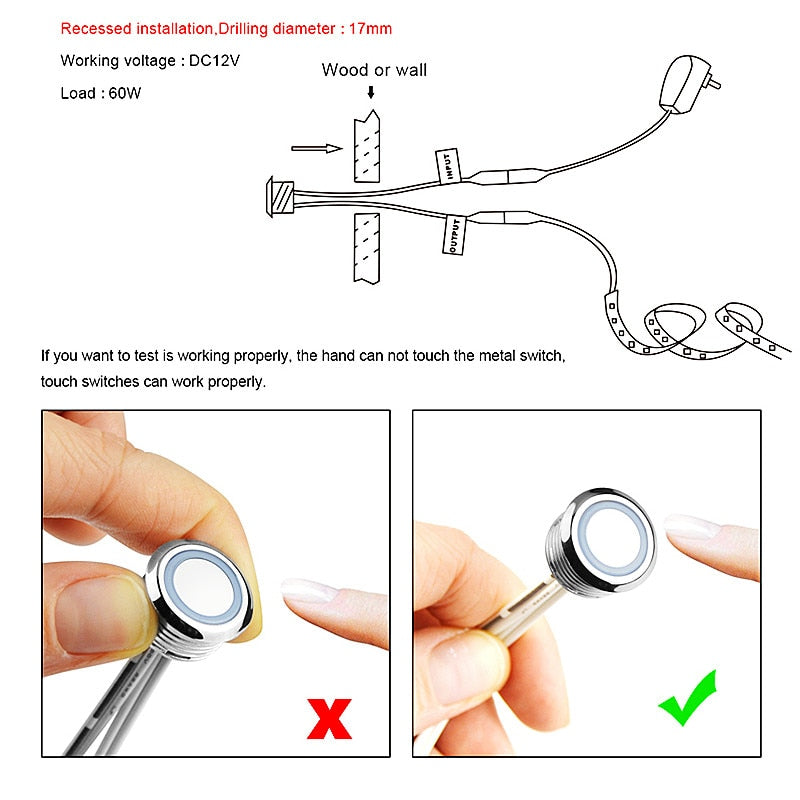 LED Dimmer Touch Sensor Switch