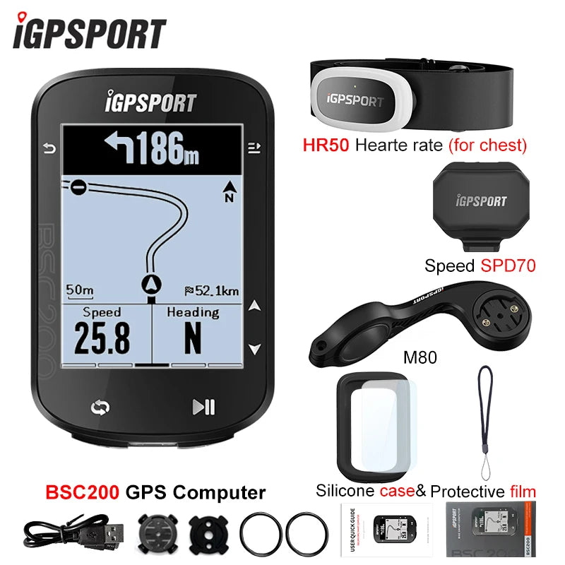 IGPSPORT BSC200 GPS Cycle bike Computer Wireless Speedometer Bicycle Digital ANT+ Route Navigation Stopwatch Cycling Odometer