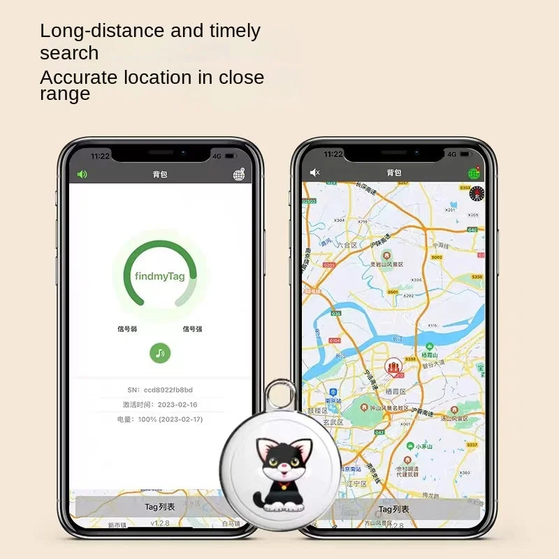 Don't loose track or your loved pet F2 Pet locator cat dog tracking GPS collar anti-lost monitoring hanging neck Bluetooth