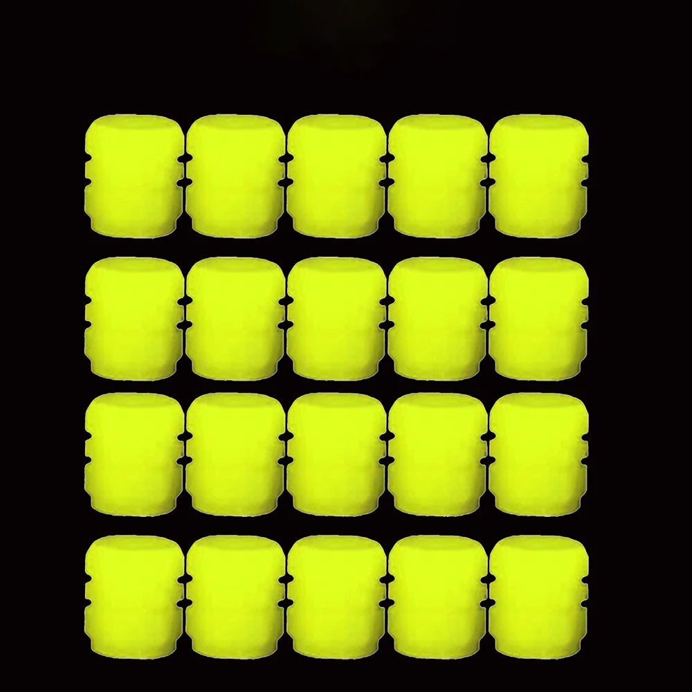Universal Luminous Tire Valve Cap Car Wheel Hub Glowing Dust-proof Decorative Tyre Rim Stem Covers Applicable Motorcycle E-Bike