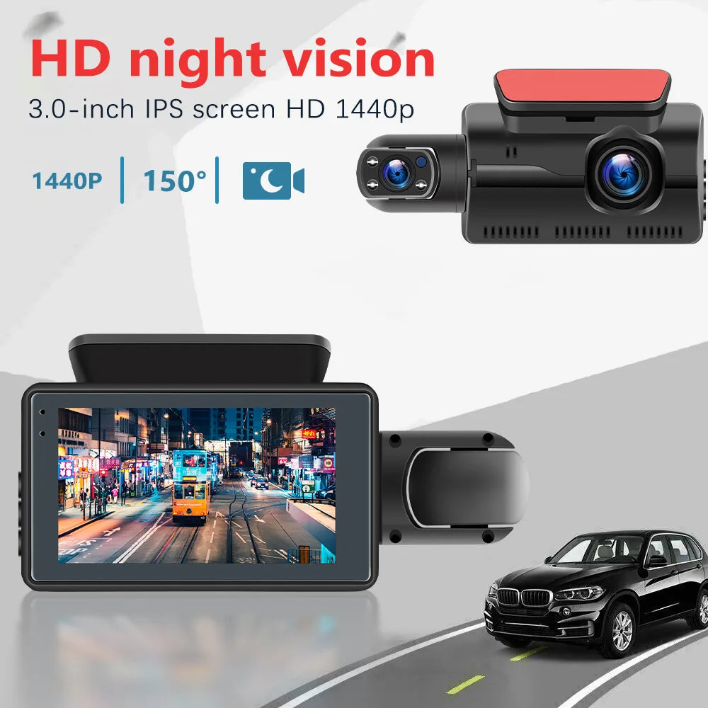 2 Lens Car Video Recorder Dash Cam Wi Fi and Digital Video Recorder