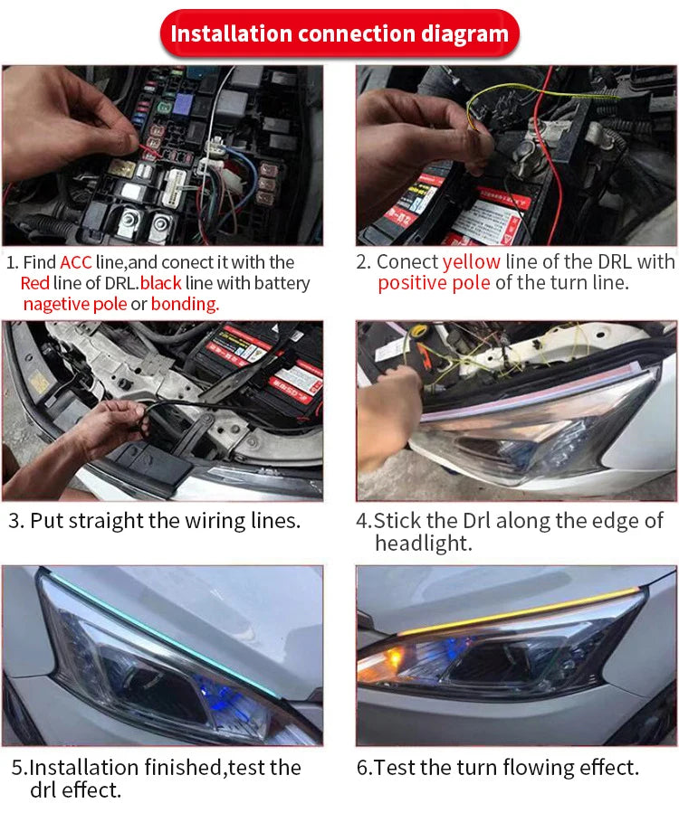 Daytime Running Lights Yellow Turn Signal Lamps