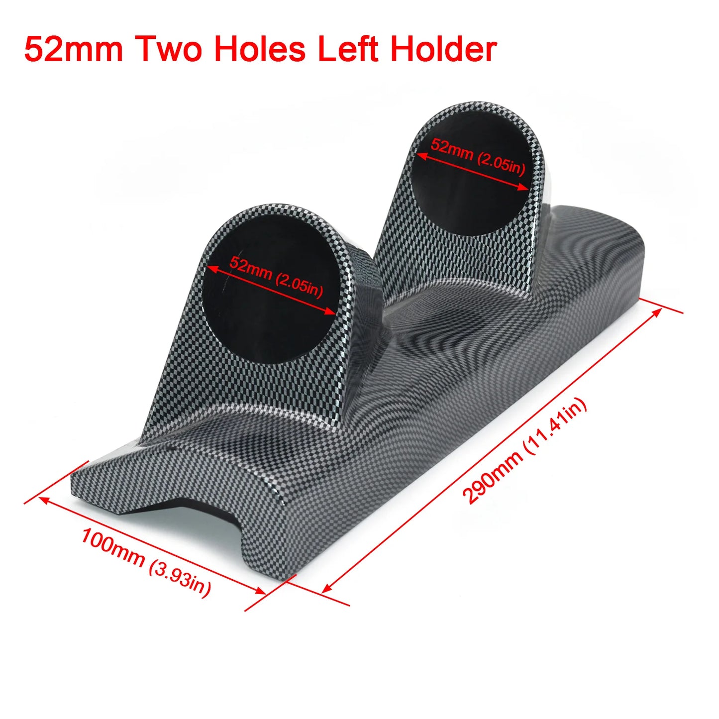 2 inch 52 mm Car Gauge Pod Universal Black Single, Double, Or Triple Car Gauge Holder for Left or Right Side or Dash.