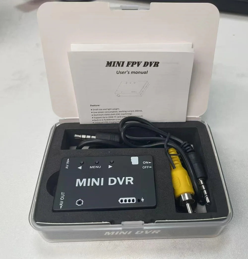 Mini FPV DVR Module NTSC/PAL Switchable Built-in Battery Video Audio Recorder for Drone RC Models Racing FPV Drone