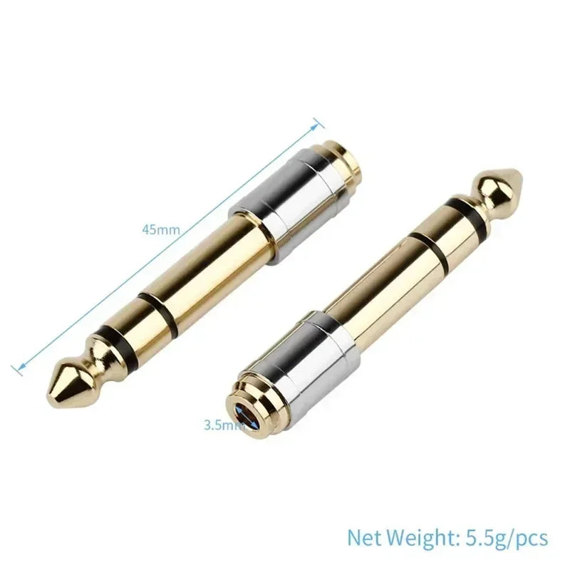 Jack 3.5 To 6.35 Audio Adapter 6.5mm 3.5mm Converters Male Female Connector Headphone Plug 6.3mm 6.5 Consumer Electronics