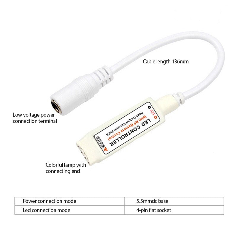 12vot 24-key Rf Wireless LED Remote Controller