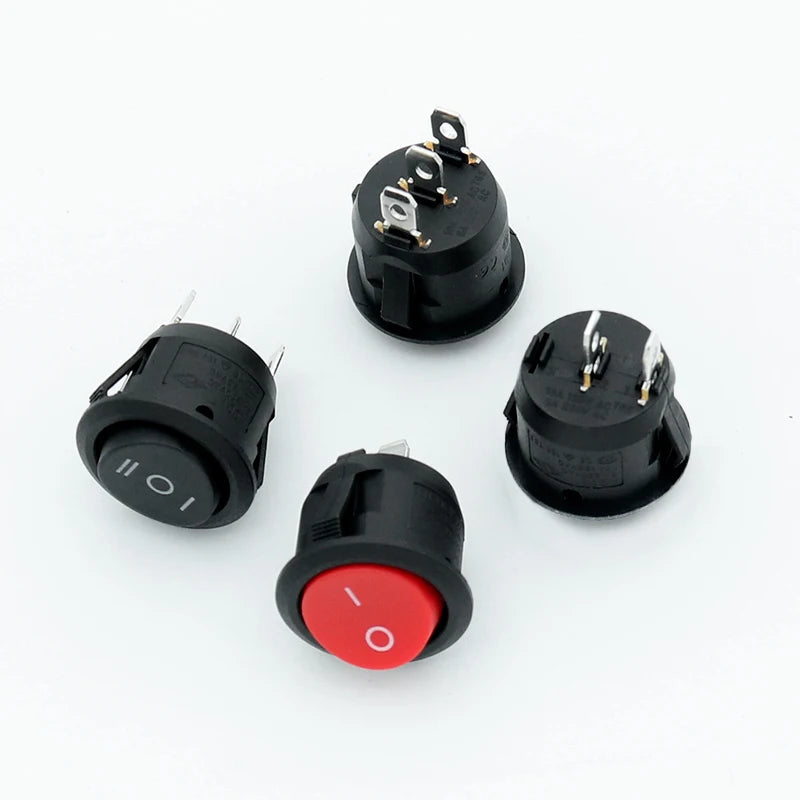 Switch 3 Pin 2 Rocker 220V 220 Transfer Power 230V Dc 5V 12V 24V Small 10A Rocket Black Red Swich Swicht Swith Svitch Way Gear