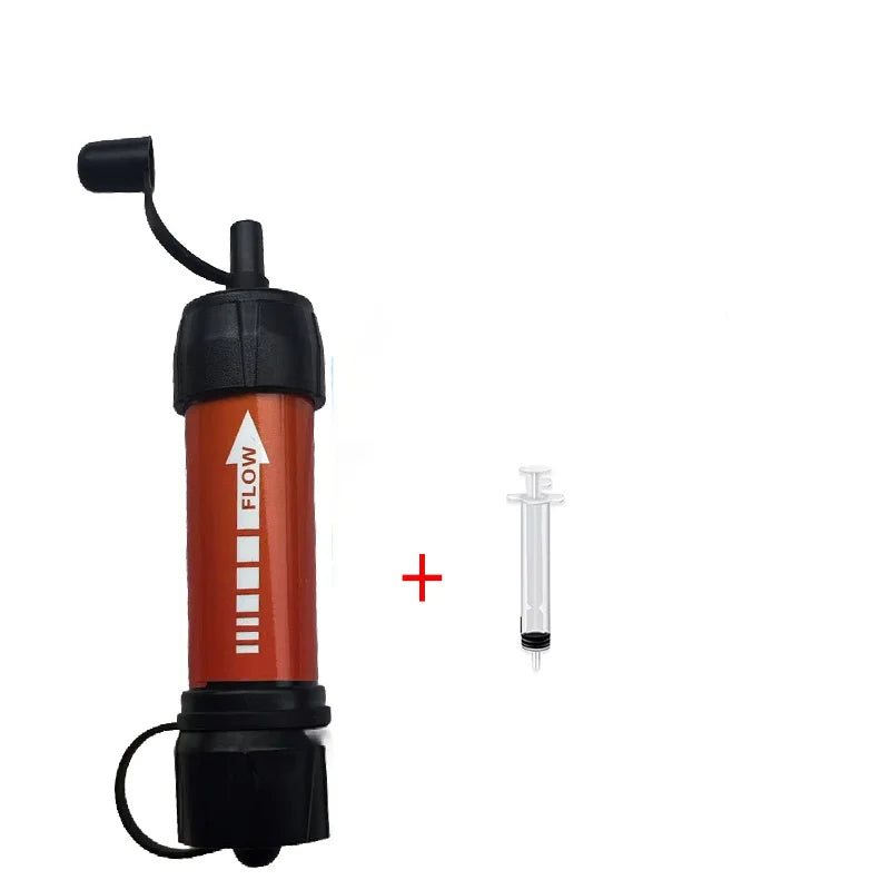 Emergency Portable Water Purifier for Hiking - Survival , Fast Purification, Safe for Natural Water, On-The-Go Essential Gear