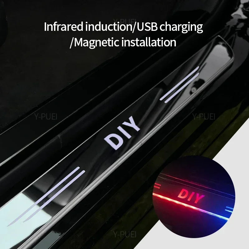 For Chevrolet Camaro1993-2026 Car Door Sill Light Customized Logo LED Welcome Threshold Pedal Lamp