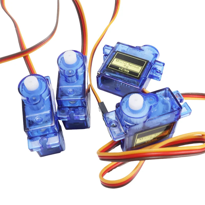 4pcs 180/360 Degree Micro Servo Motor Sg90 9g Mini Servos Motor Kit Plastic Gear Servo for Rc Car Airplane Plane for Arduino DIY