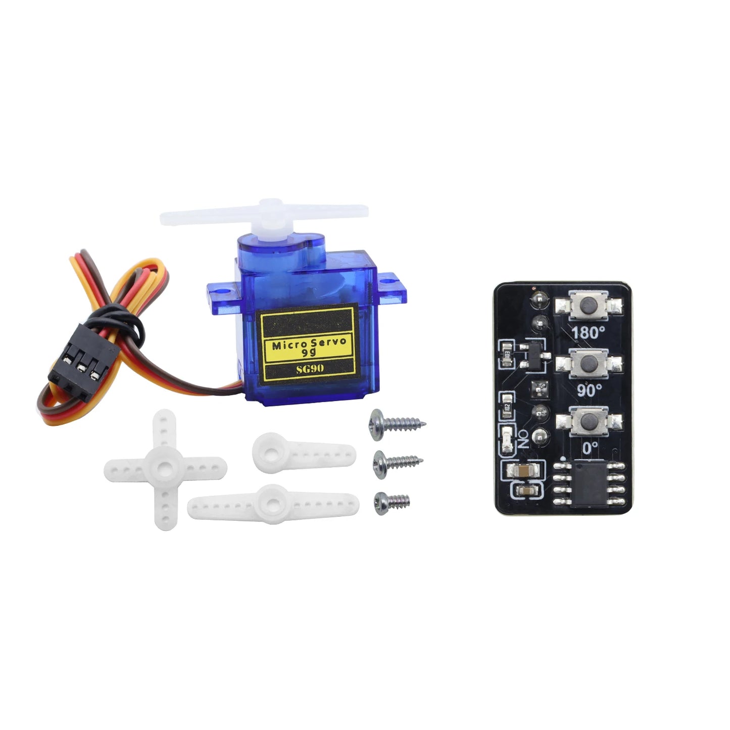 1PC Servo Motor Angle Test Module +1PC SG90 180 Degree Servo Motor For Arduino Robot DIY Electronic Components